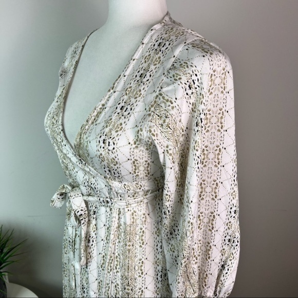 Faithfull The Brand womens Printed  Midi Wrap Dress size small - Picture 4 of 10